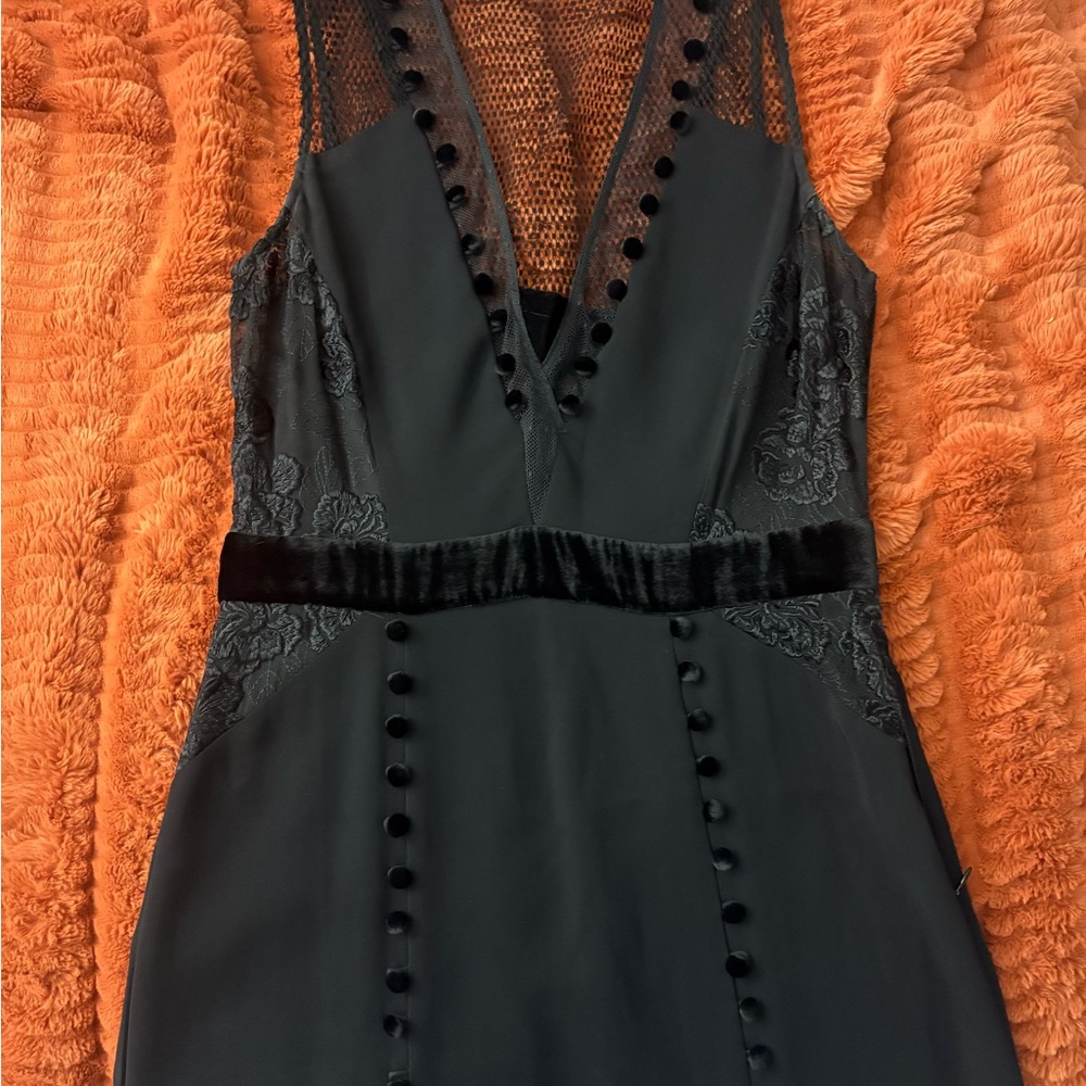 A.L.C. Black and Brown Mesh Blouse - Picture 2 of 6